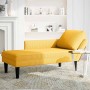 Chaise longue con cojín de tela de pana amarillo claro en Divanes | Comprar online en Foru.es
