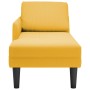 Chaise longue con cojín de tela de pana amarillo claro en Divanes | Comprar online en Foru.es