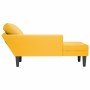 Chaise longue con cojín de tela de pana amarillo claro en Divanes | Comprar online en Foru.es