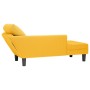 Chaise longue con cojín de tela de pana amarillo claro en Divanes | Comprar online en Foru.es