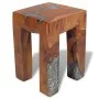Taburete de madera maciza de teca y resina de vidaXL, Taburetes y sillas plegables - Ref: Foro24-243470, Precio: 142,40 €, De...