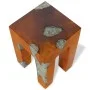 Taburete de madera maciza de teca y resina de vidaXL, Taburetes y sillas plegables - Ref: Foro24-243470, Precio: 142,40 €, De...
