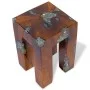 Taburete de madera maciza de teca y resina de vidaXL, Taburetes y sillas plegables - Ref: Foro24-243470, Precio: 142,40 €, De...