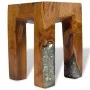 Taburete de madera maciza de teca y resina de vidaXL, Taburetes y sillas plegables - Ref: Foro24-243470, Precio: 142,40 €, De...