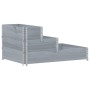 Arriate elevado de 3 niveles madera maciza pino gris 120x80 cm en Macetas y jardineras | Comprar online en Foru.es
