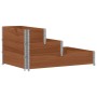 Arriate elevado de 3 niveles madera maciza pino marrón 120x80cm en Macetas y jardineras | Comprar online en Foru.es