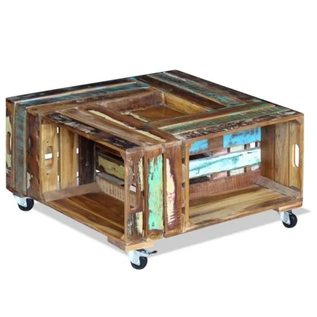 Mesa de centro madera maciza reciclada 70x70x35 cm de vidaXL, Mesas de centro - Ref: Foro24-243306, Precio: 219,97 €, Descuen...
