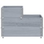 Arriate elevado de 3 niveles madera maciza pino gris 120x80 cm en Macetas y jardineras | Comprar online en Foru.es