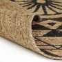 Alfombra de yute tejida a mano con estampado negro 90 cm de vidaXL, Alfombras - Ref: Foro24-133698, Precio: 38,70 €, Descuent...
