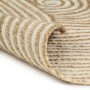 Alfombra de yute tejida a mano diseño espiral blanco 120 cm de vidaXL, Alfombras - Ref: Foro24-133717, Precio: 49,89 €, Descu...