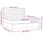 Cama box spring con colchón tela color crema 160x200 cm de vidaXL, Camas y somieres - Ref: Foro24-3131686, Precio: 635,41 €, ...