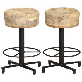Taburetes de cocina 2 unidades madera maciza de mango 52 cm de vidaXL, Taburetes de cocina - Ref: Foro24-321963, Precio: 120,...