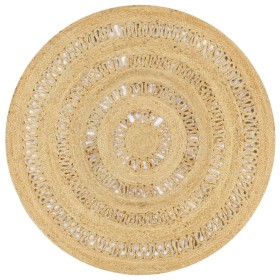 Alfombra hecha a mano de yute trenzado 120 cm de vidaXL, Alfombras - Ref: Foro24-133708, Precio: 44,21 €, Descuento: %