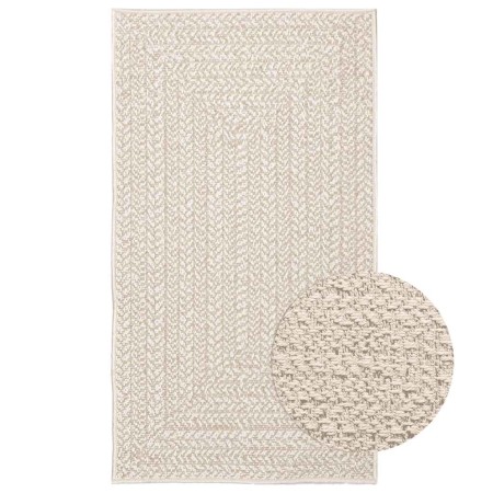 Alfombra ZIZUR apariencia yute interior exterior crema 60x110cm en Alfombras | Comprar online en Foru.es
