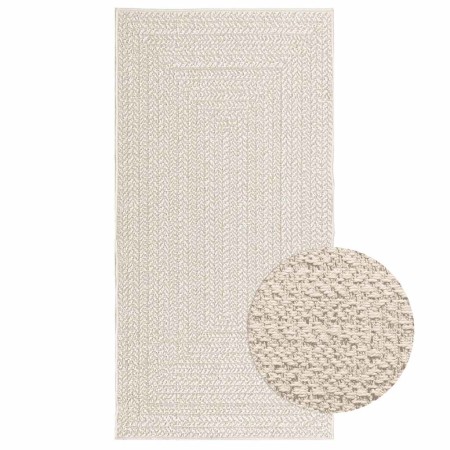 Alfombra ZIZUR apariencia yute interior exterior crema 80x150cm en Alfombras | Comprar online en Foru.es