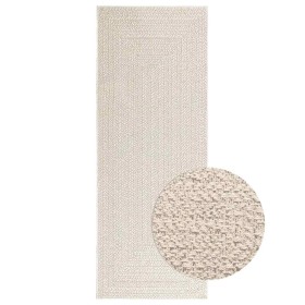 Alfombra ZIZUR apariencia yute interior exterior crema 80x200cm en Alfombras | Comprar online en Foru.es