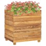 Arriate elevado madera de teca reciclada y acero 50x40x55 cm de vidaXL, Maceteros y jardineras - Ref: Foro24-47424, Precio: 9...