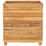 Arriate elevado madera de teca reciclada y acero 50x40x55 cm de vidaXL, Maceteros y jardineras - Ref: Foro24-47424, Precio: 9...
