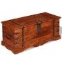 Cofre de almacenamiento de madera maciza de vidaXL, Baúles de almacenamiento - Ref: Foro24-244049, Precio: 206,99 €, Descuent...