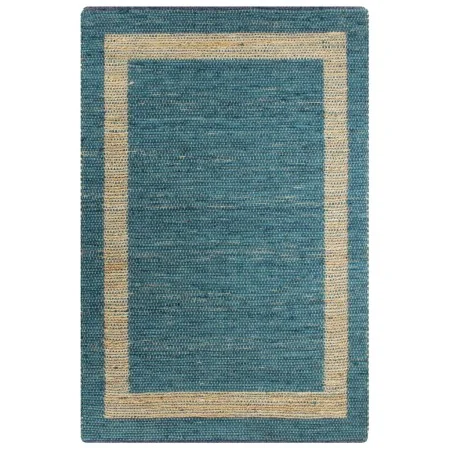 Alfombra de yute tejida a mano azul 160x230 cm de vidaXL, Alfombras - Ref: Foro24-133736, Precio: 118,87 €, Descuento: %