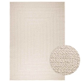 Alfombra ZIZUR apariencia yute interior exterior crema en Alfombras | Comprar online en Foru.es