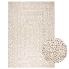 Alfombra ZIZUR apariencia yute interior exterior crema en Alfombras | Comprar online en Foru.es