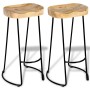 Taburetes de barra de cocina 2 unidades madera maciza de mango de vidaXL, Taburetes de cocina - Ref: Foro24-244010, Precio: 1...