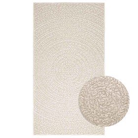 Alfombra ZIZUR apariencia yute interior exterior crema 80x150cm en Alfombras | Comprar online en Foru.es