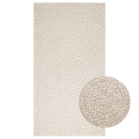 Alfombra ZIZUR apariencia yute interior exterior crema 80x150cm en Alfombras | Comprar online en Foru.es