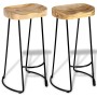 Taburetes de barra de cocina 2 unidades madera maciza de mango de vidaXL, Taburetes de cocina - Ref: Foro24-244010, Precio: 1...