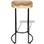 Taburetes de barra de cocina 2 unidades madera maciza de mango de vidaXL, Taburetes de cocina - Ref: Foro24-244010, Precio: 1...