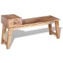 Bench with drawer solid mango wood 120x36x60 cm by vidaXL, Benches for halls and storage - Ref: Foro24-243461, Price: 211,08 ...