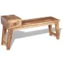 Bench with drawer solid mango wood 120x36x60 cm by vidaXL, Benches for halls and storage - Ref: Foro24-243461, Price: 211,08 ...