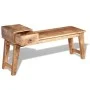 Bench with drawer solid mango wood 120x36x60 cm by vidaXL, Benches for halls and storage - Ref: Foro24-243461, Price: 211,08 ...