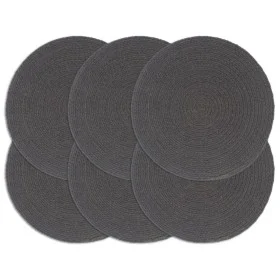 Rundes Tischset, 6 Stück, einfarbig, dunkelgraue Baumwolle, 38 cm von vidaXL, Tischsets - Ref: Foro24-133847, Preis: 30,78 €,...