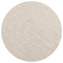 Alfombra ZIZUR aspecto yute interior/exterior crema Ø 90 cm en Alfombras | Comprar online en Foru.es