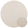 Alfombra ZIZUR aspecto yute interior/exterior crema Ø 120 cm en Alfombras | Comprar online en Foru.es