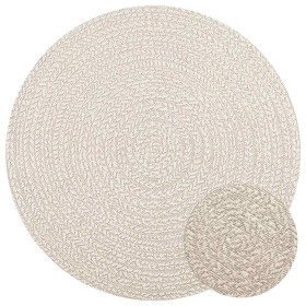 Alfombra ZIZUR aspecto yute interior/exterior crema Ø 120 cm en Alfombras | Comprar online en Foru.es