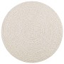 Alfombra ZIZUR aspecto yute interior/exterior crema Ø 120 cm en Alfombras | Comprar online en Foru.es