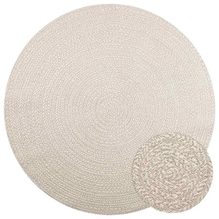 Alfombra ZIZUR aspecto yute interior/exterior crema Ø 200 cm en Alfombras | Comprar online en Foru.es
