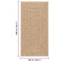 Alfombra ZIZUR apariencia yute interior exterior beige 80x250cm en Alfombras | Comprar online en Foru.es
