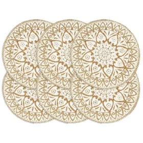 Round placemats 6 pcs white jute 38 cm by vidaXL, Placemats - Ref: Foro24-133867, Price: 26,35 €, Discount: %
