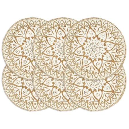 Manteles individuales redondos 6 uds yute blanco 38 cm de vidaXL, Manteles individuales - Ref: Foro24-133867, Precio: 26,35 €...