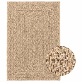 Alfombra ZIZUR aspecto yute interior/exterior beige 120x120 cm en Alfombras | Comprar online en Foru.es