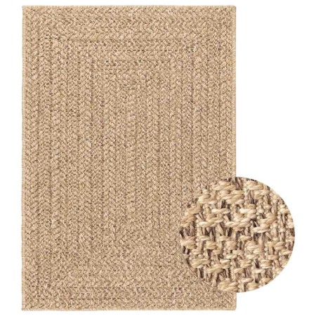 Alfombra ZIZUR aspecto yute interior/exterior beige 120x170 cm en Alfombras | Comprar online en Foru.es