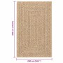 Alfombra ZIZUR aspecto yute interior/exterior beige 160x230 cm en Alfombras | Comprar online en Foru.es