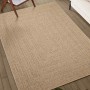 Alfombra ZIZUR aspecto yute interior/exterior beige 200x200 cm en Alfombras | Comprar online en Foru.es