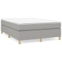 Estructura de cama de tela gris claro 140x200 cm de vidaXL, Camas y somieres - Ref: Foro24-3120961, Precio: 129,88 €, Descuen...
