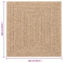 Alfombra ZIZUR aspecto yute interior/exterior beige 240x340 cm en Alfombras | Comprar online en Foru.es