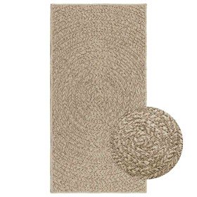 Alfombra ZIZUR apariencia yute interior exterior beige 60x110cm en Alfombras | Comprar online en Foru.es